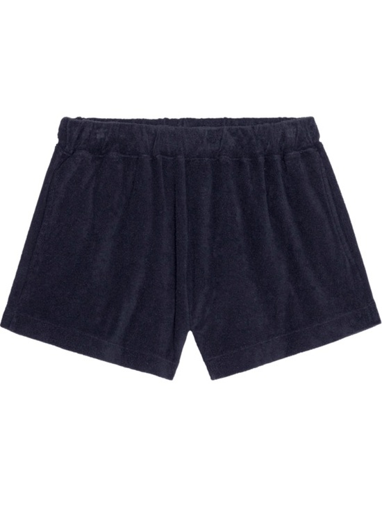 THE GREAT. Pants - The Great Micro Terry Swing Short in Navy Blue